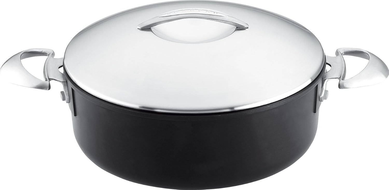 Алюминиевая кастрюля (утятница) с керамическим покрытием, с крышкой, 3.5 л, 26 см, черный